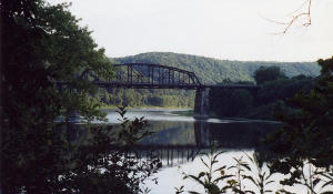 View of the 1385 foot long Belmar Bridge