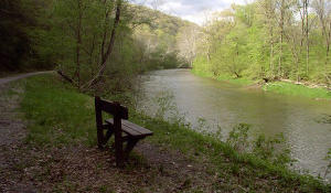 Benches along the trail invite you to stop and enjoy the scenic views