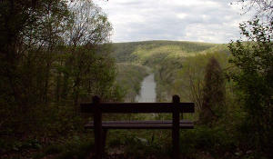 Rest on the bench and take in the view from the overlook