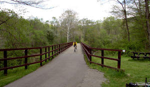 A closer look at the bridge over Oil Creek