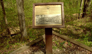 One of the many interpretive signs along the trail relating the history of the area