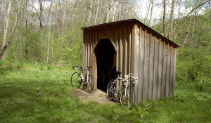 There are a couple shelters along the trail to take cover in when necessary