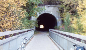 The 1000 foot long Deep Valley Tunnel is about 2 miles east of Belmar.