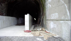The gap that the tires will be used to fill in.
